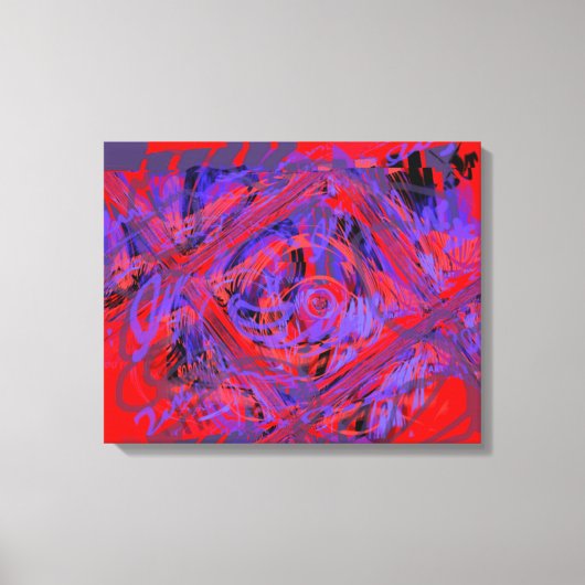 Graphic Explosion Wrapped Canvas Leinwanddruck (Vorderseite)
