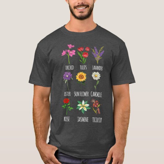 Graphic Floral Gardener T-Shirt (Vorderseite)