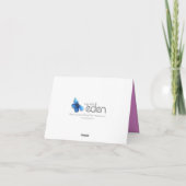 Graphic floral Hochzeit Brautjungfrau danke Karte (Rückseite)