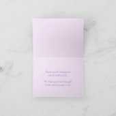 Graphic floral Hochzeit Brautjungfrau danke Karte (Innenseite)