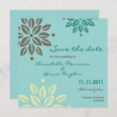 Graphic Floral Save the Date (Vorne/Hinten)