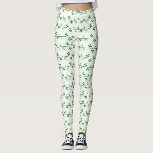 Graphic Floral Seamless Muster Leggings (Vorderseite)