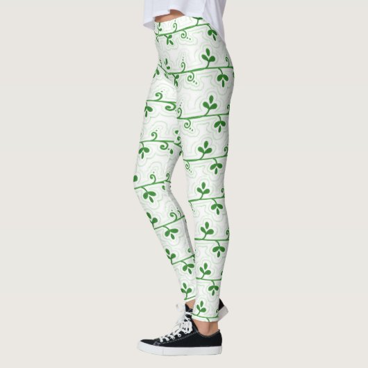 Graphic Floral Seamless Muster Leggings (Links)