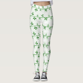 Graphic Floral Seamless Muster Leggings
