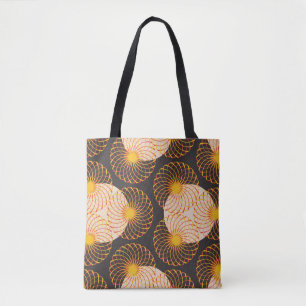 graphic floral tracery grid seamless pattern in go tasche