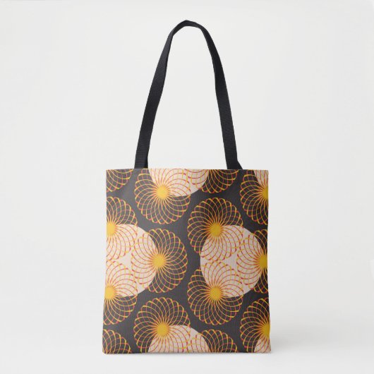 graphic floral tracery grid seamless pattern in go tasche (Vorderseite)