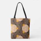 graphic floral tracery grid seamless pattern in go tasche (Rückseite)