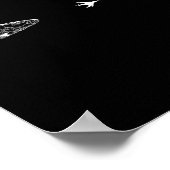Graphic Fly Fishing Hook Line - Fish Bonefish Poster (Ecke)