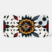 Graphic Folk Art Starburst Phone Case iPhone 15 Hülle (Rückseite (Horizontal))