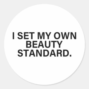 Graphic for Women Funny I Set My own Beauty Standa Runder Aufkleber