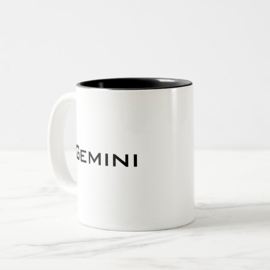 Graphic Gemini Twins mit Sun Zweifarbige Tasse (Vorderseite Links)