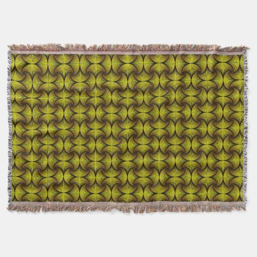 Graphic Geometric 3D Scallop Fan Gelb Decke (Vorderseite)