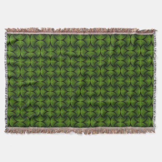 Graphic Geometric 3D Scallop Fan Green Decke (Vorderseite)