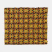 Graphic Geometric 3D Scallop Fan Orange Gelb Fleecedecke (Vorderseite (Horizontal))