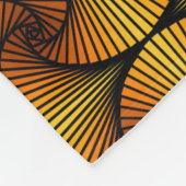 Graphic Geometric 3D Scallop Fan Orange Gelb Fleecedecke (Ecke)