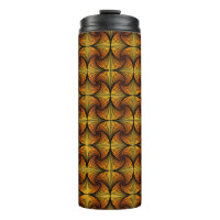 Graphic Geometric 3D Scallop Fan Orange Gelb