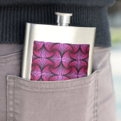 Graphic Geometric 3D Scallop Fan Pink Flachmann (Beispiel)