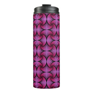 Graphic Geometric 3D Scallop Fan Pink Thermosbecher