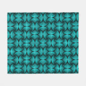 Graphic Geometric 3D Scallop Fan Türkis Fleecedecke (Vorderseite (Horizontal))