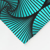 Graphic Geometric 3D Scallop Fan Türkis Fleecedecke (Ecke)