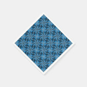 Graphic Geometric 3D Spiral Drehung Blau Serviette (Ecke)