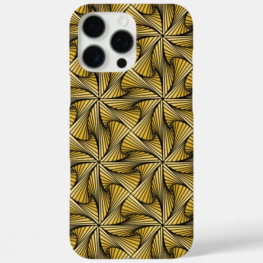 Graphic Geometric 3D Spiral Drehung gelb Case-Mate iPhone Hülle (Rückseite)