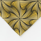 Graphic Geometric 3D Spiral Drehung gelb Fleecedecke (Ecke)