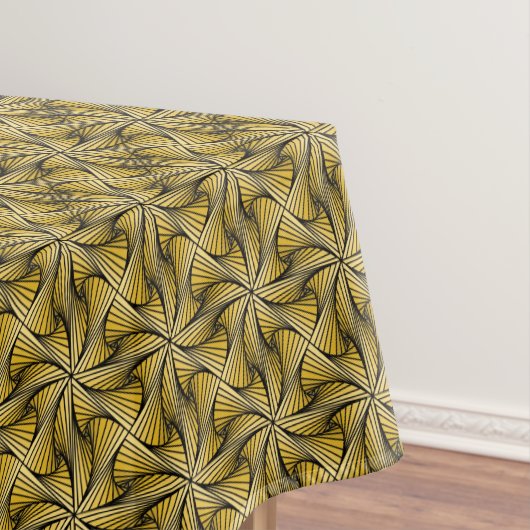 Graphic Geometric 3D Spiral Drehung gelb Tischdecke (Beispiel)