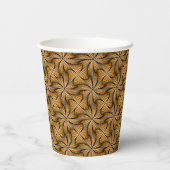 Graphic Geometric 3D Spiral Drehung Orange Pappbecher (Rückseite)