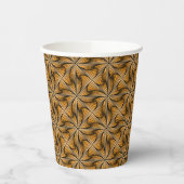 Graphic Geometric 3D Spiral Drehung Orange Pappbecher (Links)
