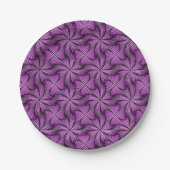 Graphic Geometric 3D Spiral Drehung Pink Pappteller (Vorderseite)