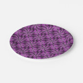 Graphic Geometric 3D Spiral Drehung Pink Pappteller (Schrägansicht)