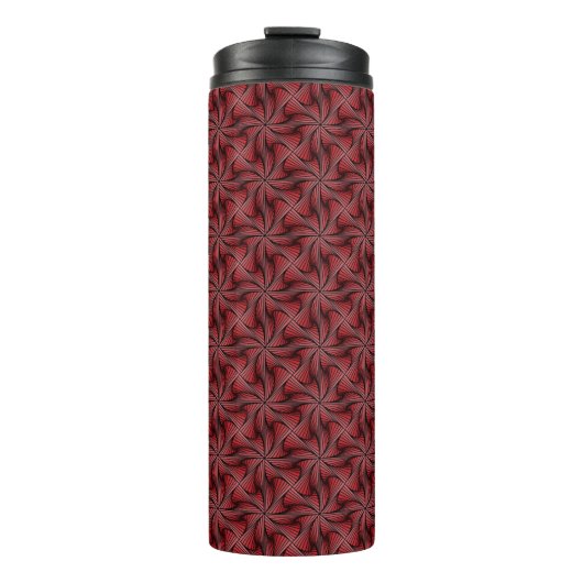 Graphic Geometric 3D Spiral Drehung Red Thermosbecher (Vorderseite)