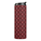 Graphic Geometric 3D Spiral Drehung Red Thermosbecher (Nach links gedreht)