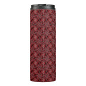 Graphic Geometric 3D Spiral Drehung Red Thermosbecher (Rückseite)