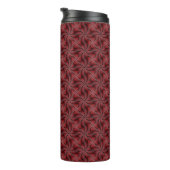 Graphic Geometric 3D Spiral Drehung Red Thermosbecher (Nach rechts gedreht)