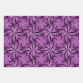 Graphic Geometric 3D Spiral Drehung Rot Rosa Lila Geschenkpapier Set (Vorderseite 2)