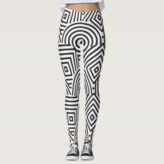 Graphic Geometry: Schönheitsmuster-Leggings Leggings (Vorderseite)