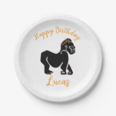 Graphic GORILLA - Wildlife - Happy Birthday - Part Pappteller (Vorderseite)