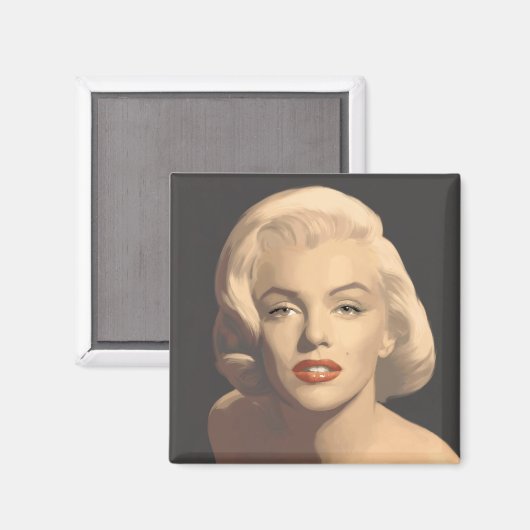 Graphic Gray Marilyn Magnet (Vorderseite/Rückseite)