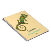 Graphic Green Lizard Namensschild der Schule Notizblock (Rechte Seite)