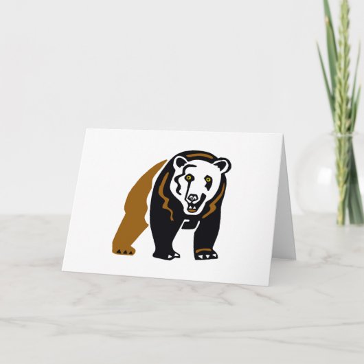 Graphic Grizzly BEAR - Conservation - Wildlife - Karte (Vorderseite)