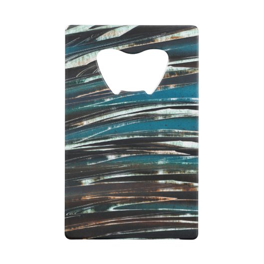 Graphic Grunge Wave Geldbeutel Flaschenöffner (Vorderseite)