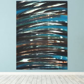 Graphic Grunge Wave Leinwanddruck (Insitu (Holzboden))