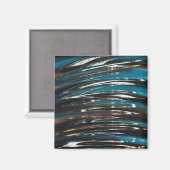 Graphic Grunge Wave Magnet (Vorderseite/Rückseite)