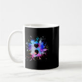 Graphic Heart Semicolon Symbol Kaffeetasse (Links)