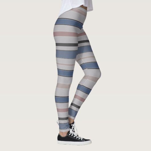 Graphic Horizontal Lines mit benutzerdefinierter F Leggings (Rechts)