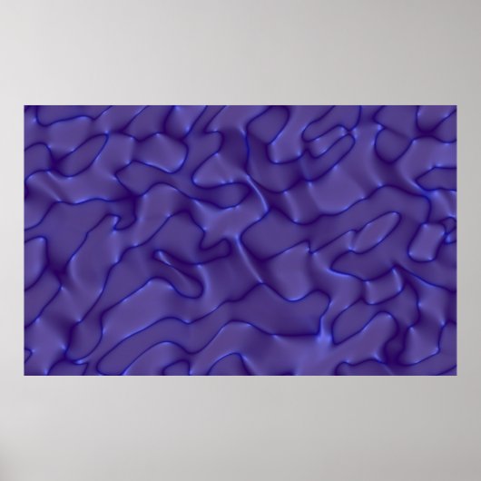 Graphic Illustration - Flüssiges Muster blau Farbe Poster (Vorne)