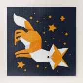 Graphic Illustration of a Fox in Geometric Style Puzzle (Horizontal)