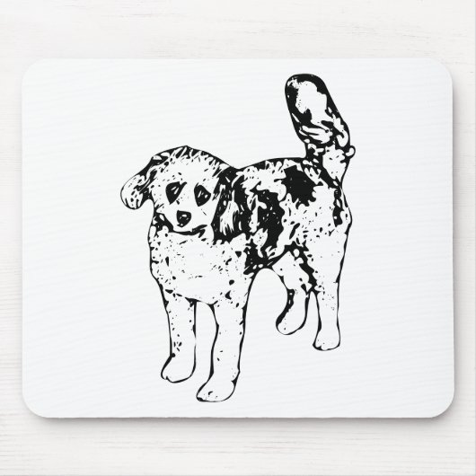 Graphic Ink Dog bringt festliche Büro-Wärme Mousepad (Vorne)